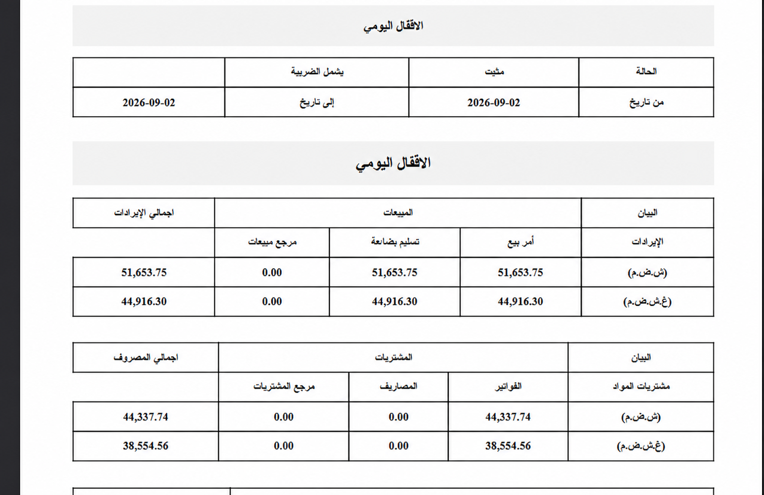 تقارير PDF قابلة للطباعة